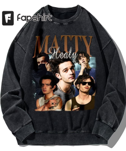 Matty Healy Vintage Washed T-Shirt,Pop Rock Band…