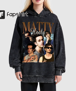 Matty Healy Vintage Washed T-Shirt,Pop Rock Band…