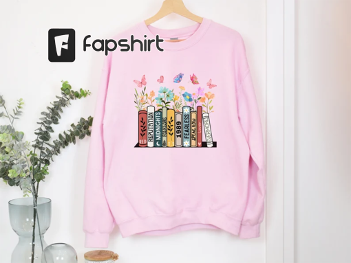 Albums as books Sweatshirt-Hoodie, Trendy Aesthetic for book lovers, Crewneck Sweater,Folk Music Shirt,Country Music Shirt, RACK Music Shirt