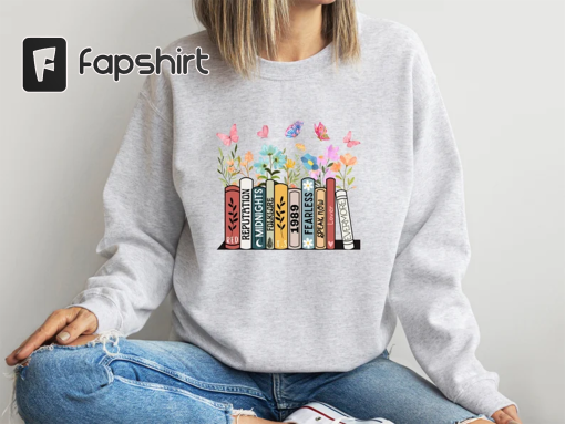 Albums as books Sweatshirt-Hoodie, Trendy Aesthetic for book lovers, Crewneck Sweater,Folk Music Shirt,Country Music Shirt, RACK Music Shirt