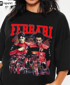 Charles Leclerc Carlos Sainz Shirt, Ferrari Racing…