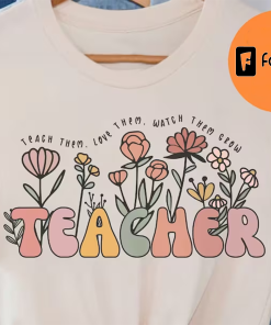 Floral Teacher Shirts, Back to School Teacher…