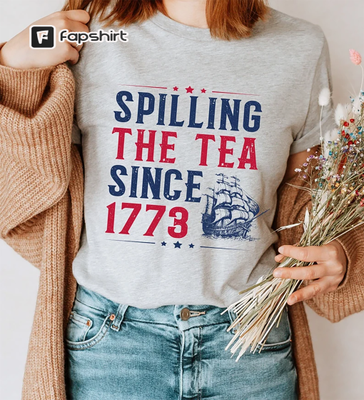 Spilling The Tea Since 1773 Shirt, History Teacher Gift, Funny History Teacher Shirt, Patriotic Teacher, History Lover Tee, Historian Gift