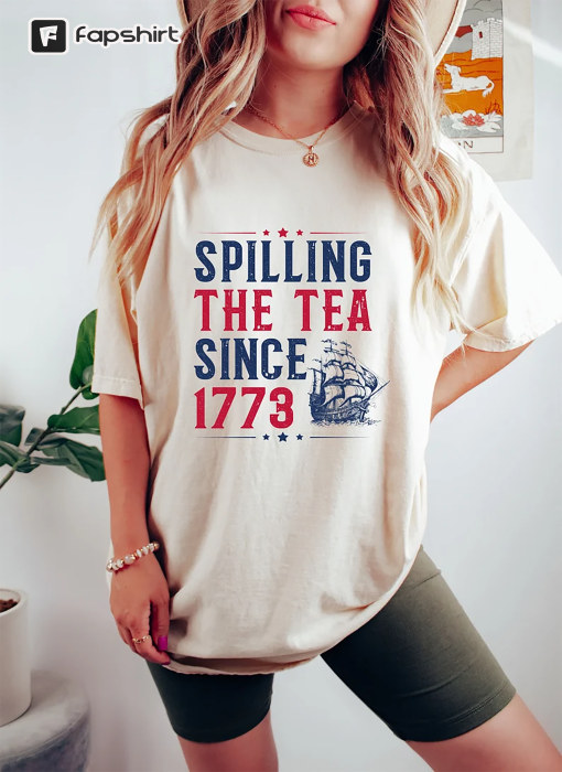 Spilling The Tea Since 1773 Shirt, History Teacher Gift, Funny History Teacher Shirt, Patriotic Teacher, History Lover Tee, Historian Gift