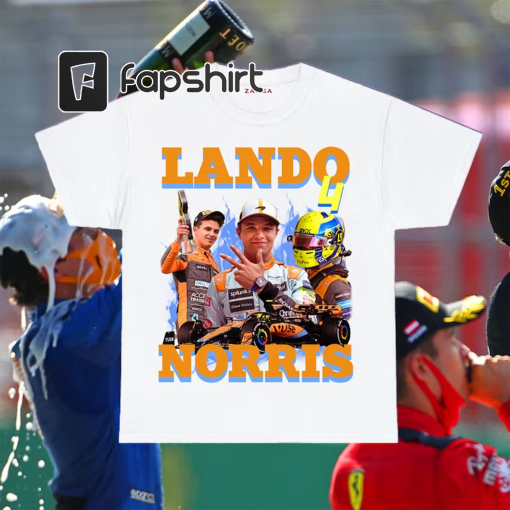 Lando Norris McLaren F1 Formula 1 racing graphic homage bootleg t shirt