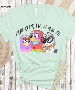 Bluey Here Come GRANNIES T-Shirt, Rad Like…