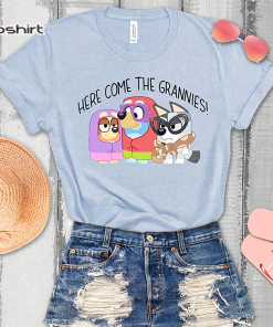 Bluey Here Come GRANNIES T-Shirt, Rad Like…