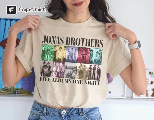 Retro Jonas Brothers The Eras Tour shirt, Jonas Brothers shirt, Jonas Brothers Vintage Shirt, Five Albums One Night Tour shirt, Joe Jonass shirt