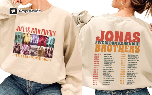 Retro Jonas Brothers Shirt, Jonas Brothers Five Albums One Night Tour Shirt, Jonas Brothers The Albums Shirt, Jonas Brothers Fan Tees Homage