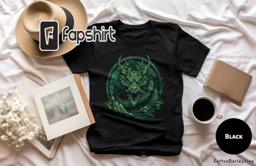 Green Dragon Shirt Dragon Tshirt Cool Graphic Tees Print Tee Shirts gifts Men Fantasy Clothing The Green Dragons Birthday T Chinese Asian T