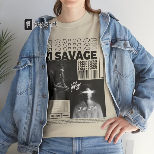 Vintage 21 Savage Shirt | 21 Savage Merch | 21 Savage – I Am > I WasPoster Graphic tee