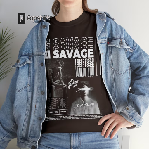 Vintage 21 Savage Shirt | 21 Savage Merch | 21 Savage – I Am > I WasPoster Graphic tee