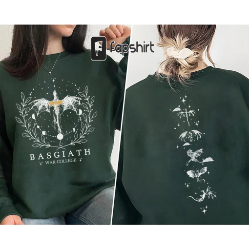 Basgiath War College Double-side Shirt, Fourth Wing SweatShirt, Dragon Rider Shirt, Rebecca Yoros Shirt, Fourth Wing, Violet Sorrengail