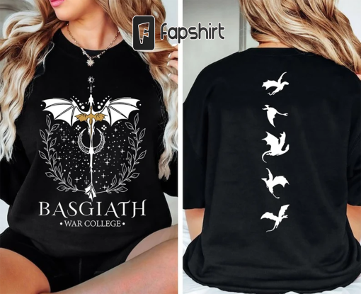 Basgiath War College Comfort Colors, Fourth Wing Shirt, Dragon Rider Fantasy Bookish The Empyrean Series Booktok Gift for Reader Fly or Die