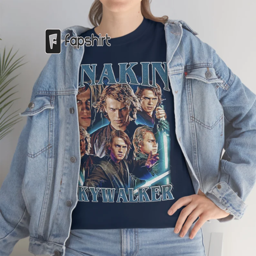 Anakin Skywalker Vintage Unisex Shirt, Vintage Anakin Skywalker TShirt Gift For Him and Her , Anakin Skywalker 90s retro design graphic tee