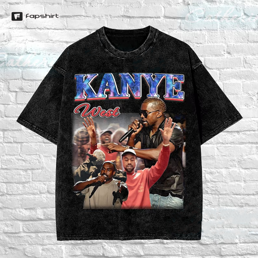 Vintage Kanye West Wash T Shirt 90s Hip Hop Style T-Shirt Rap Jesus Walks Graphic Print Shirt Unisex Drama Music Short Sleeve