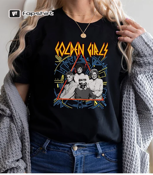 Def Leppard Golden Girls Shirt, Music TV Crossover, Vintage TV Show Shirt, Band Inspired Tee, Unique Fan Gift