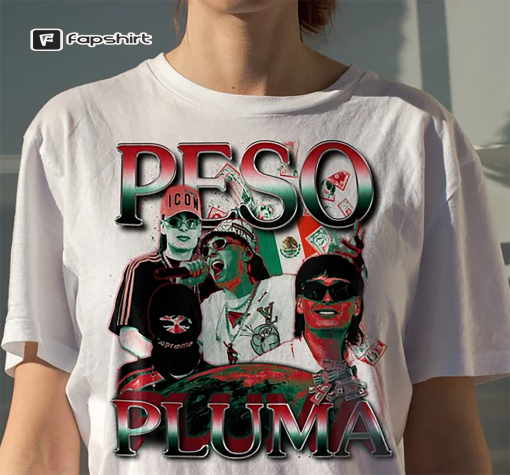 Peso Pluma T Shirt, Peso Pluma, Peso Pluma Tee, Trending Shirt, Vintage Bootleg, Hip Hop, Rap, Reggaeton Shirt, Mexico Gift, Viva Mexico