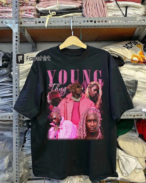 Young Thug Vintage T-SHIRT, Cool Pink Hair graphic shirt, Young Thug Tee, Rap Tee Concert Merch Kanye Thugger Slime Season, Uniesx T shirt