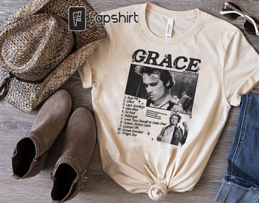 Vintage 90s Jeff Buckley Grace Album Shirt, Grace Album Tracklist Jeff Buckley Concert Merch Unisex Tee Crewneck Tank Top Hoodie Fan Gifts