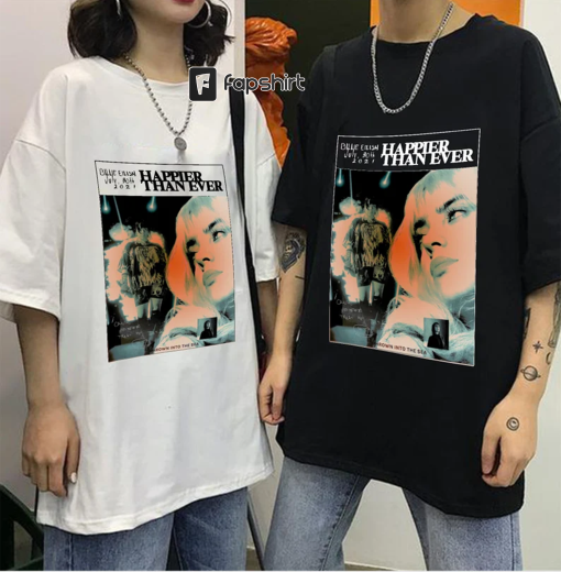 Happier Than Ever Billie shirt, Happier Than Ever Vintage Shirt, Billie Eilish Tshirt, Vintage 90s Aesthetic T-shirt, Billie Eilish Merch