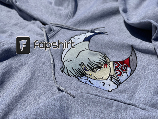 Anime Embroidery Sweater, Embroidery Shirt, Anime Tee, Embroidery Sweater, Embroidered Sweatshirt, sesshomaru embroidered sweatshirt