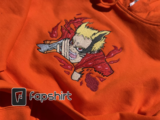 Anime Embroidery Sweater, Embroidery Shirt, Anime Tee, Embroidery Sweater, Embroidered Sweatshirt, Anime Sweater, Naruto embroidered sweatshirt