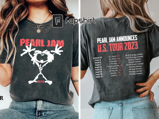 Pearl Jam Shirt, Pearl Jam Vintage Style 90s Grunge Tee, Pearl Jam 2023 US Tour Shirt