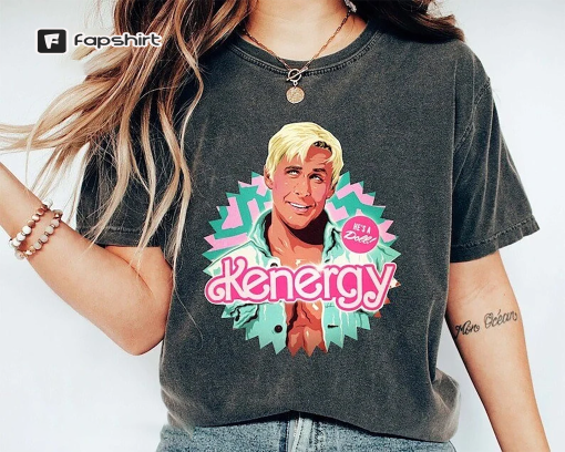 KENERGY Bright Pink Font Tee- Unisex Modern Slim Fit, Trendy Graphic, Ken-ergy, It’s Giving, Ryan Gosling, He Just Ken, Sarcastic Tee, Funny