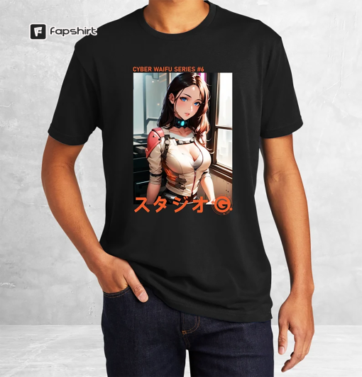 Japanese Anime Streetwear Unisex T-Shirt, CYBER WAIFU Series