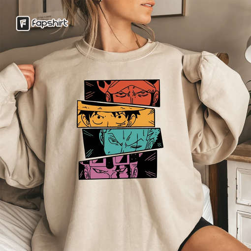 One Piece Sweatshirt, Straw Hat Pirates Hoodie, Monkey D. Luffy, Zoro Sweatshirt, Anime Lover Hoodie, Cute Anime Sweater, Usopp Sweatshirt