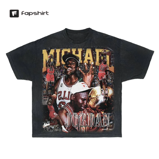 Vintage 90s Basketball Bootleg Style T-Shirt | Michael Jordan Graphic Tee | Retro Basketball Shirt | Unisex Oversized Washed Shirt Gift