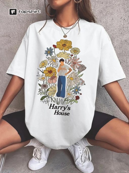 Harry Style floral concept T Shirt Harry’s House Merch Love On Tour Aesthetic Best Gift For Fan, Welcome to Harrys House 2023 Shirt