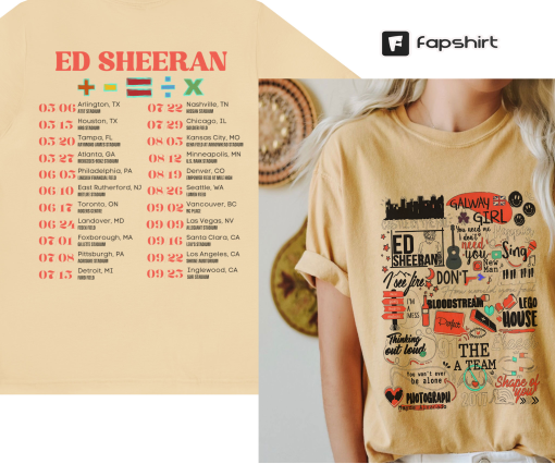 Mathematics Concert Tour Shirt Two Sides, Mathematics Eras Tour 2 sides, Pop Music Lover, Sheerio Ed Mathematics Tour 2023 Sheeran Gift