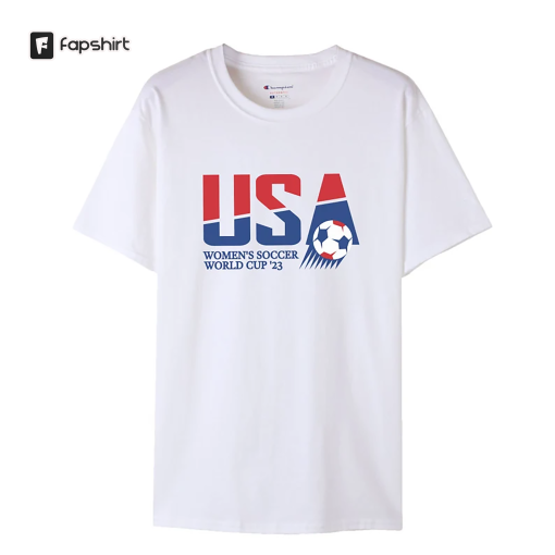 Retro USA Soccer T-Shirt, Champion® Soccer Oversized Tee, US Women’s World Cup Supporter Shirt