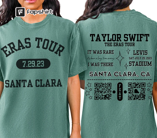 Santa Clara Night 2 Eras Tour Shirt, Eras Tour Merch, Eras Tour Outfit, Taylor Swiftie T-shirt, Taylor Swift Merch, Original QR Code Shirt