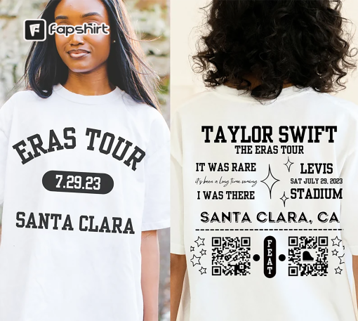 Santa Clara Night 2 Eras Tour Shirt, Eras Tour Merch, Eras Tour Outfit, Taylor Swiftie T-shirt, Taylor Swift Merch, Original QR Code Shirt