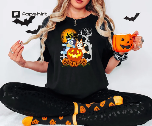 Bluey Kids Shirt, Bluey Halloween Shirt, Halloween Tshirt, Bluey Shirt Kids, Happy Halloween Shirt, Bluey Trick Or Treat Shirt