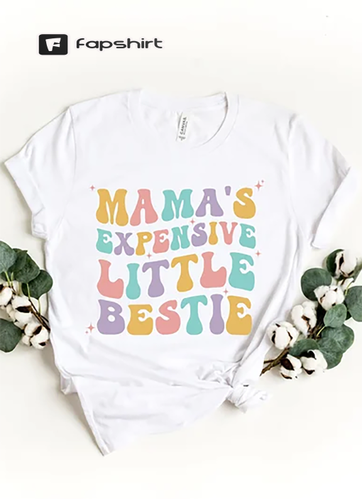 Mama’s Expensive Little Bestie Shirt, Retro Infant, Mama’s Mini Toddler T-Shirt, Funny Toddler Tee