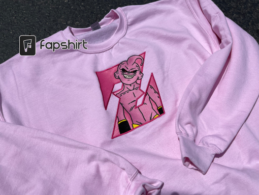 Majin Buu, camiseta Dragon ball Z, DBZ, Majin Boo, fan art dragon ball, DBZ embroidered sweatshirt