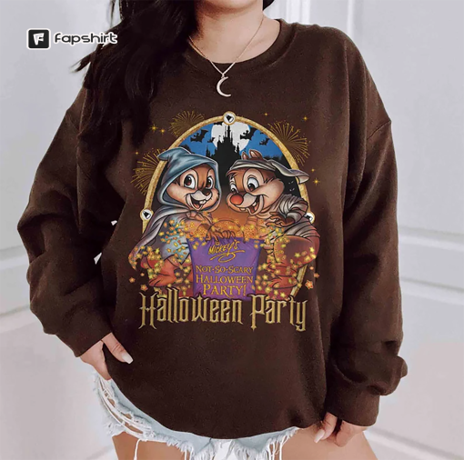 Vintage Chip and Dale Disney Halloween Party Shirt, Mickey’s Not So Scary Party Shirt, Chip and Dale Halloween Shirt, Halloween Party 2023