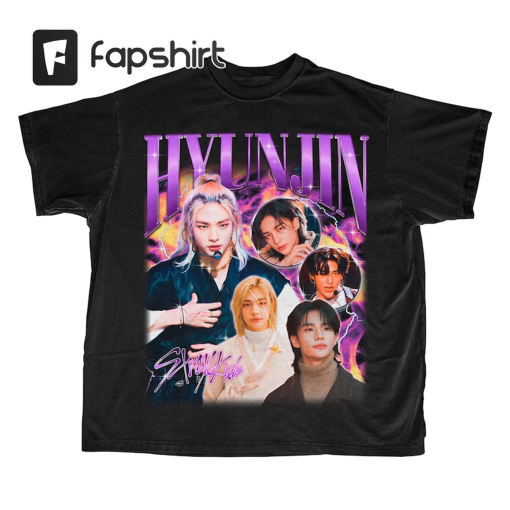 Stray Kids hyunjin Retro Bootleg T-shirt – stray kids shirt – Kpop Tshirt – Kpop Gift For her or him – Skz Shirt