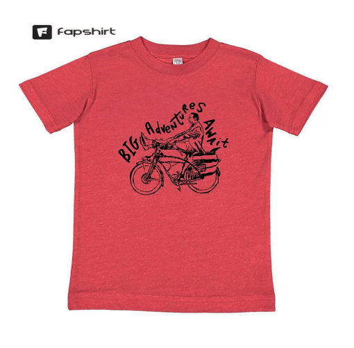 Pee Wee Big Adventures Await : Kids Tee Free Shipping