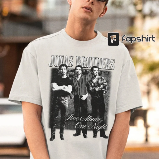 Jonas Brothers Vintage Shirt, Five Albums One Night Tour Shirt, Movie Graphic Tee, Joe Jonass Sweatshirt, Joe Jonass Movie