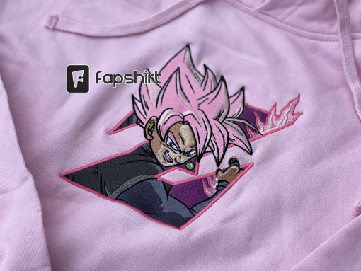 Goku DBZ Dragon Ball Z Anime Inspired Embroidered Hoodie Japanese Manga Personalised Gift For Him For Her Embroidery Handmade