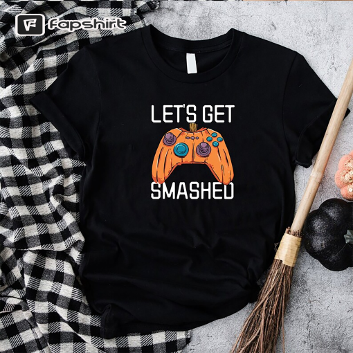 Halloween Party Shirt, Halloween Kids T-Shirts, Let’s Get Smashed Halloween Tee, Pumpkin Shirt, Fall Pumpkin Shirt, Gamer Halloween Shirt