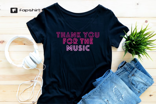 ABBA Voyage Unisex T-shirt, Thank You For The Music, ABBA Band T-shirt, Ladies Tee Slogan, ABBA Lyrics, Vintage Abba, Abba Fan clothing