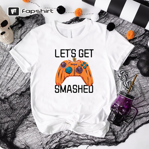 Halloween Party Shirt, Halloween Kids T-Shirts, Let’s Get Smashed Halloween Tee, Pumpkin Shirt, Fall Pumpkin Shirt, Gamer Halloween Shirt