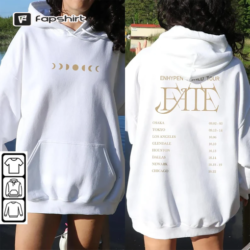 Enhypen Kpop Shirt, World Tour Fate 2023 Tee v0, Double Side Engene Hoodie, Vintage Retro Merch Unisex Bootleg Sweatshirt Kpop2507MT