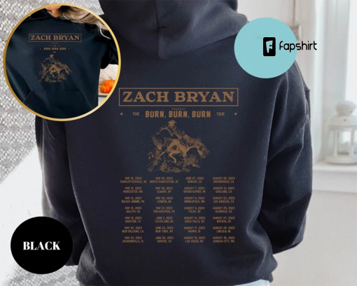 Zach Bryan The Burn Burn Burn Tour 2023 Hoodie For Fan, Zach Bryan Concert Fan Sweatshirt, Zach Bryan Country Music Hoodie, Zach Bryan 2023